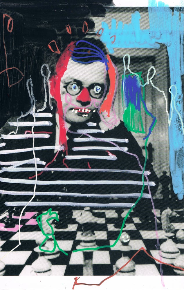 "White Noise On Repeat 52" original mixed media by Lee Ellis