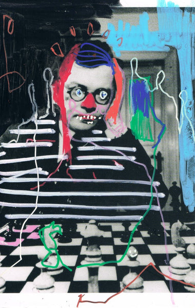 "White Noise On Repeat 52" original mixed media by Lee Ellis