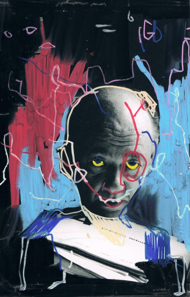"White Noise On Repeat 58" original mixed media by Lee Ellis