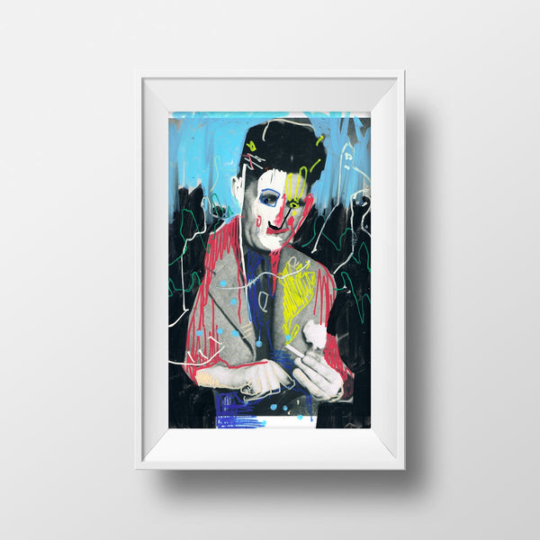 "White Noise On Repeat 60" original mixed media by Lee Ellis