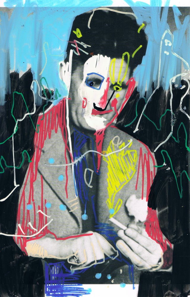 "White Noise On Repeat 60" original mixed media by Lee Ellis