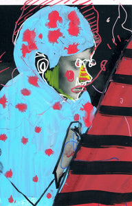"White Noise On Repeat 61" original mixed media by Lee Ellis