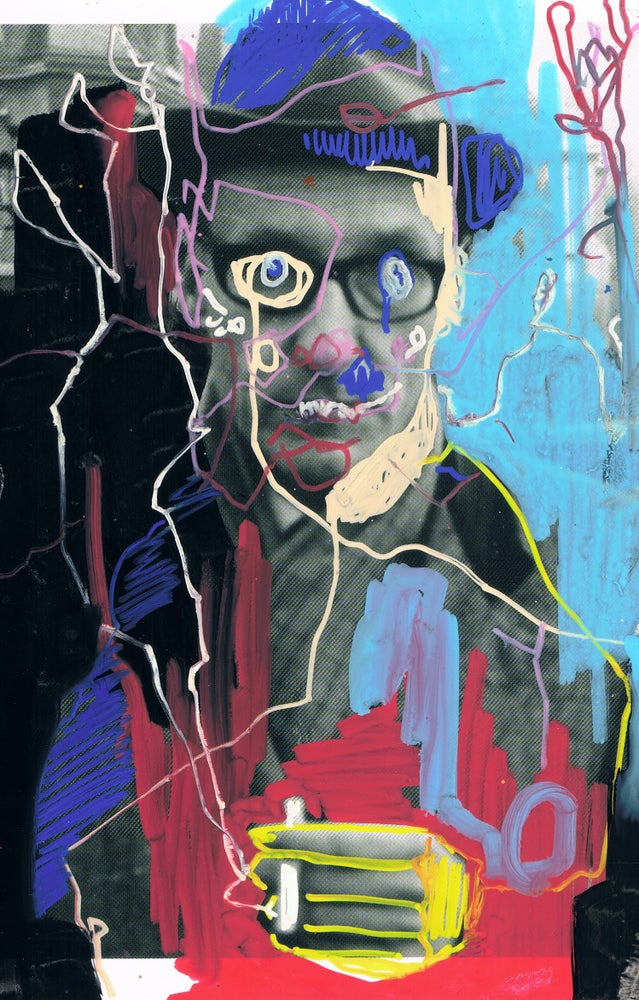 "White Noise On Repeat 62" original mixed media by Lee Ellis
