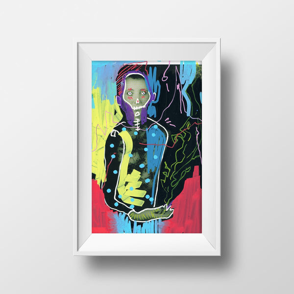 "White Noise On Repeat 63" original mixed media by Lee Ellis
