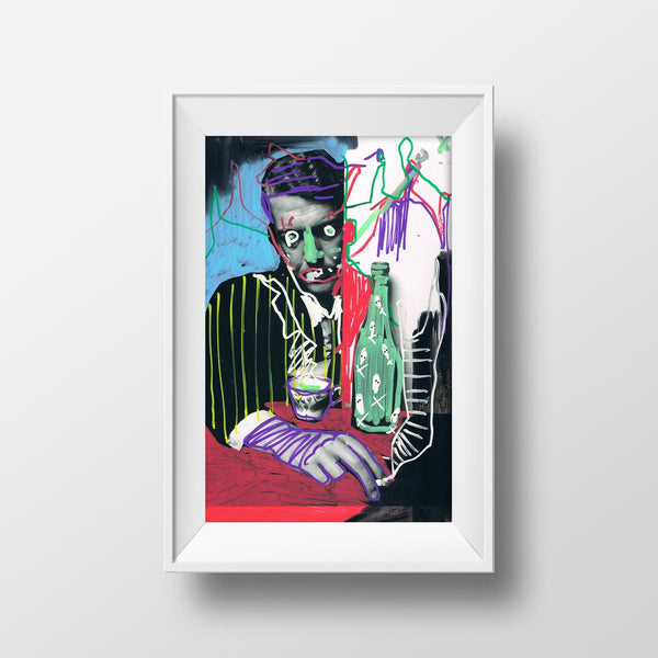 "White Noise On Repeat 66" original mixed media by Lee Ellis