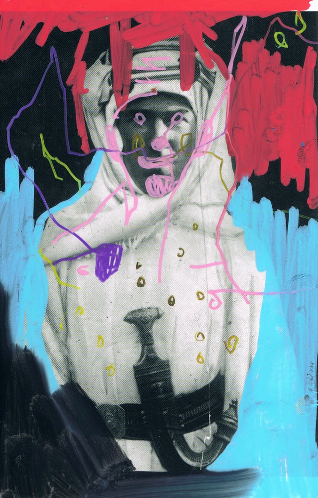 "White Noise On Repeat 75" original mixed media by Lee Ellis