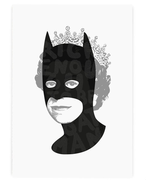 Rich Enough to be Batman - Large Black Diamond glitter By Heath Kane