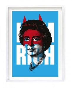 "HRH I am Rich Blue and Red" Original Print By Heath Kane