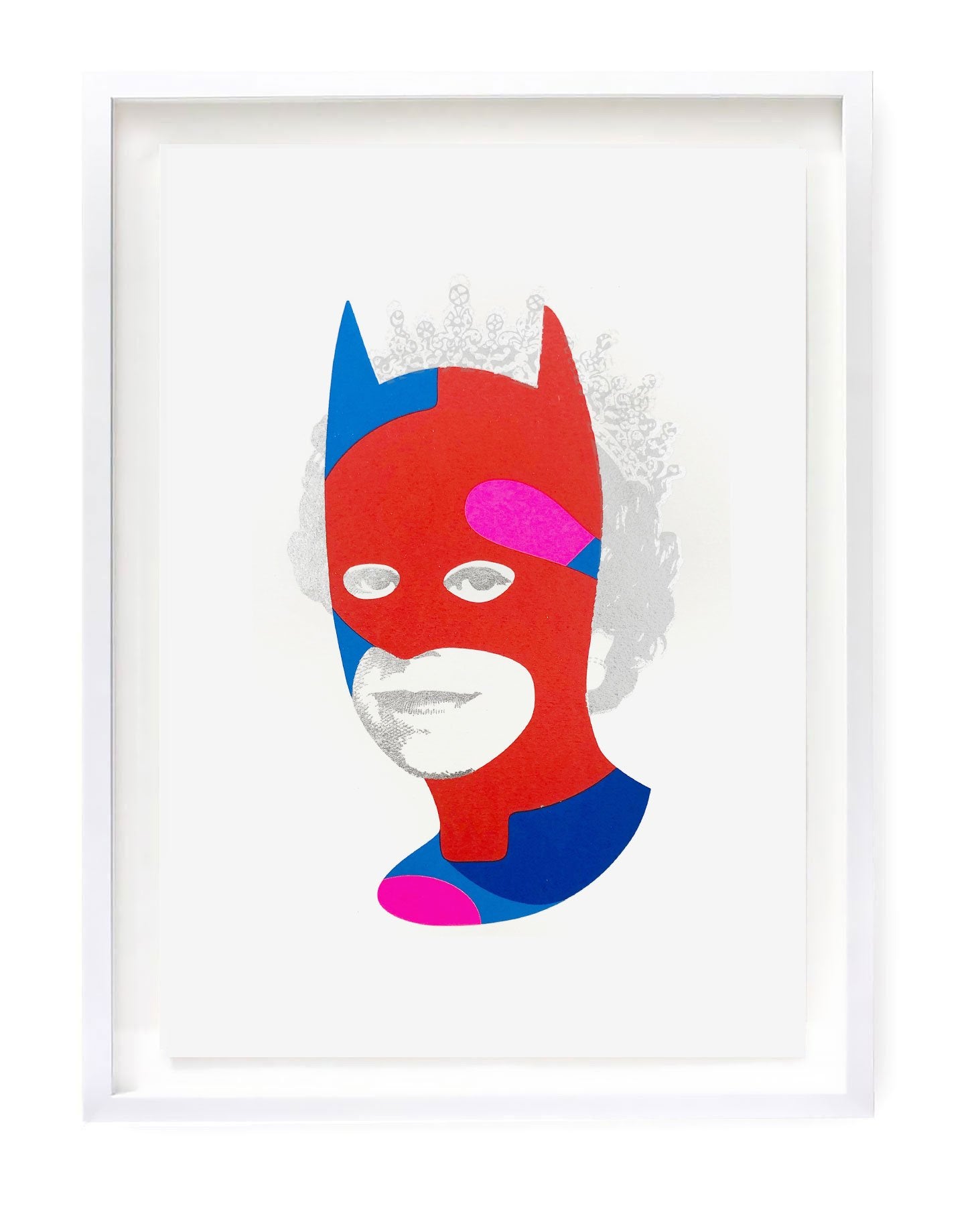 "Rich Enough to be Batman - Red and Silver Dollar Sign" Original Print By Heath Kane