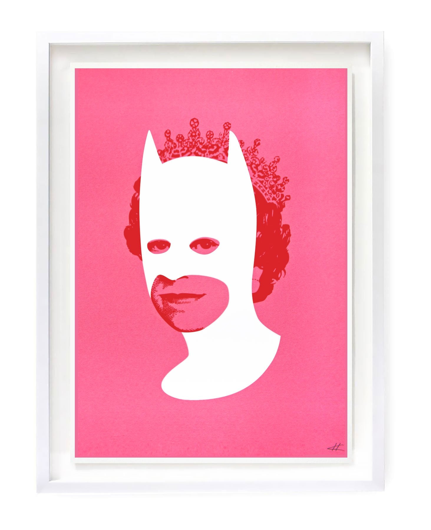 "Rich Enough To Be Batman - "White & Pink" Limited Edition Screen Print By Heath Kane