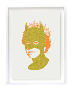 Rich Enough to be Batman - Gold Glitter and Neon Orange Limited Edition By Heath Kane